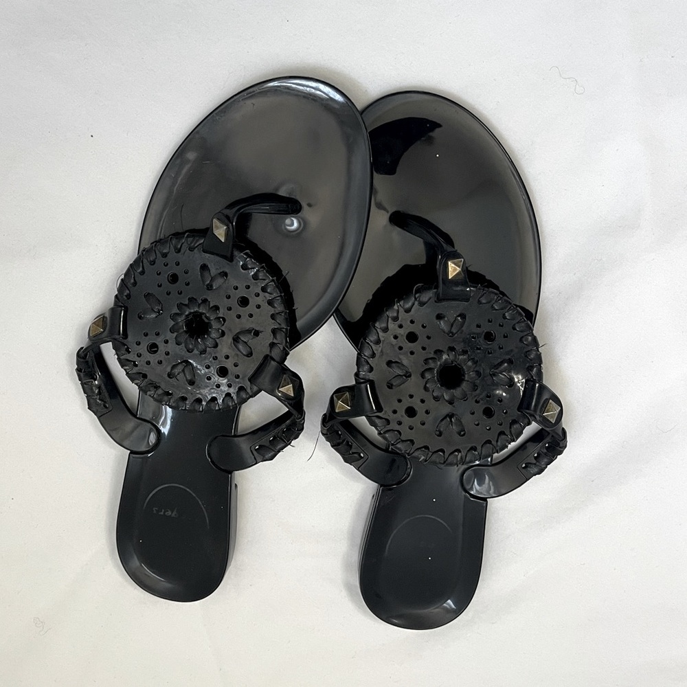 Jack Rogers Black Jellies with studs size 6